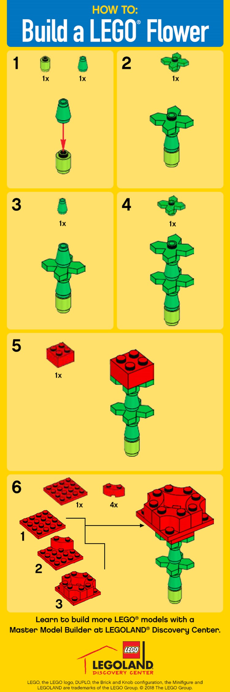 How To Build A Lego Flower | LEGOLAND Discovery Center